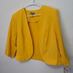 Maya Brooke Yellow Cropped Blazer Open Front 3/4 Sleeve Plus 16W NWT(A201) Photo 3