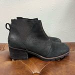 Sorel Women's Black Leather Cate Chelsea Bootie Heeled Boots Photo 1