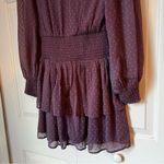 American Eagle Outfitters mock neck long sleeve ruffle purple dress size XS Photo 7