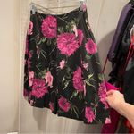 Talbots Cute black floral pleated whimsigoth meets schoolgirl a-line skirt  boho Photo 8