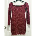 Windsor  Red Lace Dress Medium Bodycon Long Sleeve Women’s Holiday Party Sexy M Photo 1
