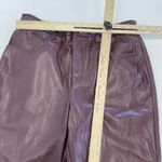 Marissa Webb Pants‎ Womens 8 Purple Red Faux Leather Kick Flare Trousers Photo 5