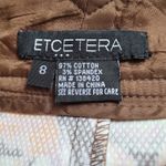 Etcetera Orange and Brown Floral Pencil Skirt Photo 6