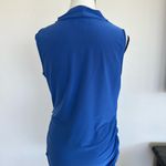 Dana Buchman Blue Ruched Sleeveless Tank Top Photo 3