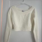 Bershka Cream V-Neck Cropped Sweater Photo 6