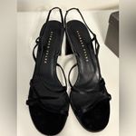 Richard Tyler Vintage Made in Italy WELL WORN formal Satin Heels Sandals Size 8 Black Photo 2