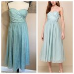 NWOT Lulus Fairytale Design Sage Green Organza Strapless A Photo 1