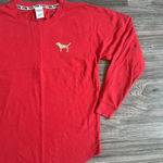 PINK - Victoria's Secret Victoria’s‎ Secret Pink Long Sleeve Christmas Sweater Spirit Jersey Red Small Photo 1