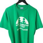 Hanes Vintage 90s Inter-American Academy Guayaquil Ecuador XL Green Graphic Tee Photo 1