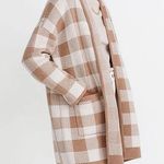 Madewell Minetta Sweater Longline Coat in Buffalo Check Wool Blend Size Small Photo 0
