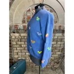 sweater cardigan hearts bright kidcore blue yellow pink green Size L Photo 3