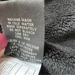 Tribal Black Faux Fur Lined Vest Size Medium Zip Up Buckle Accents Photo 10