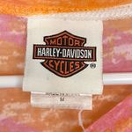 Harley Davidson Orange Striped Burnout Sheer Short Sleeve Shirt Medium Photo 10