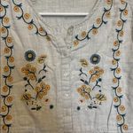 Chumbak beige with flower embroidery dress size medium Photo 1