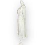 Finders Keepers Sundays Dress Women's XS White High Low Midi Eyelet Short Sleeve Photo 3