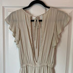 Wilfred  Stripe Ruffle Sleeve Open Back Jumpsuit Photo 6