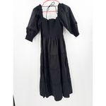 Hill House Nesli Nap Dress Size Extra Small NWT Black Smocked Midi Tiered A Photo 5
