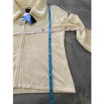 Ny Collection Beige Zip Up Faux Fur Collared Fitted Style Jacket Size Medium Photo 5