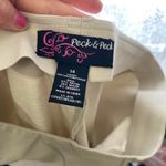Peck & Peck Cream faux leather front women’s pants  14 Photo 3