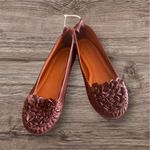 BCBG Max Azria flower flats shoes size 5.5 brown new without tag Photo 2