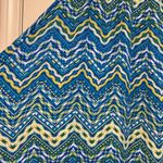 LuLaRoe LLR  Green Blue Lola A-Line Elastic Waist Skirt Size Small EUC #4078 Photo 3