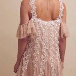 Free People NWT $300  Nude Combo One Black Cold Shoulder Floral Lily Mini Dress S Photo 1