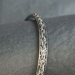 Women’s vintage silver tone dainty chainlink bangle bracelet one‎ size Photo 2