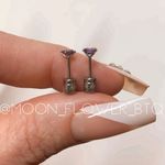 Dark Purple CZ Double Ended Cartilage Earrings Photo 3