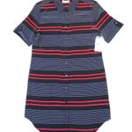 Equipment NWT Short Sleeve Slim Signature in Eclipse Button Down Shirt Dress S Photo 1