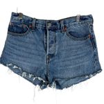 Levi's Levi’s 501 Wedgie Shorts Womens 29 High Rise Distressed Frayed Hem Denim Cheeky Photo 0