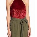 Somedays Lovin Some Days Lovin'  Velvet Halter Bodysuit Photo 0