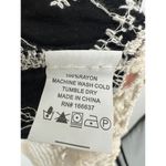 Anneliese Open Front Cardigan Women large Black Cream Crotchet Lace Boho Hippie Photo 6