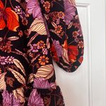 Pilcro  Tiered Corduroy Mini Dress Contemporary‎ Floral Fall Colors Anthropologie Photo 7