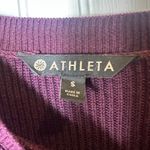 Athleta  Rest Day Asymmetrical Crewneck Sweater Purple/Plum Photo 2