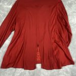 Democracy  Embroidered‎ Women Peasant Top XL Roll Tab Sleeves Red Cottage Stretch Photo 4