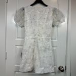 Lulus Tarabya Classic White 3D Floral Beaded Mini Dress Size Medium NWT Photo 6