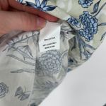 Hunter Bell  Jenkins Gardenia Mini Dress Floral Blue and Beige Puff Sleeves Large Photo 5