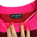 Lane Bryant Plus Size Striped Sweater 14/16 Multicolor Crewneck Holiday Knit Photo 8