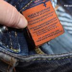 Rock Revival  Dark Blue Denim Cut Off Shorts with Gold Accents. Size 28 Photo 3