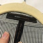 BCBGMAXAZRIA   Pinstripe Sleeveless Collared Blouse Womens S Twist Preppy Twee Photo 3