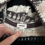 Garage  Striped Black and Cream Pullover Sweater Photo 2