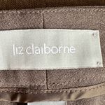 Liz Claiborne Audra Low Rise Waist Brown Straight Leg Dress Pants Sz 8P Pleated Photo 7