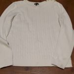 Talbots Cream Cable Knit Sweater with Button Detail Photo 0