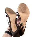 Circa Joan & David Ginger Strappy Snakeskin Leather High Heel Bronze Womens 10M Brown Size 10 Photo 7