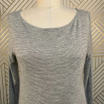Marine layer Striped Slub Rayon Gray Stripe Tee Photo 1