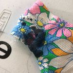 Jessica Simpson Bikini Bottom Textured Hipster Floral Pink Blue L Photo 4