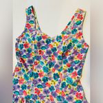 Vintage 80’s you too babes drop waist corset style floral mini dress Photo 2