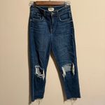 L'Agence Audrina Straight High Rise Denim Jeans Destroyed Ripped Knee- Size 26 Photo 1