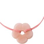 Free People Baby Flower Cord Choker Pink NWT Necklace Stone Bohemian Retro 70s Photo 6
