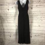 R & M Richards Dressy Cowl neck sleeveless wide legged jumpsuit in black size 6 Photo 4
